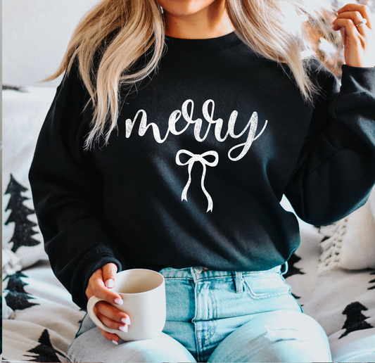 Merry Bow Crewneck Sweater