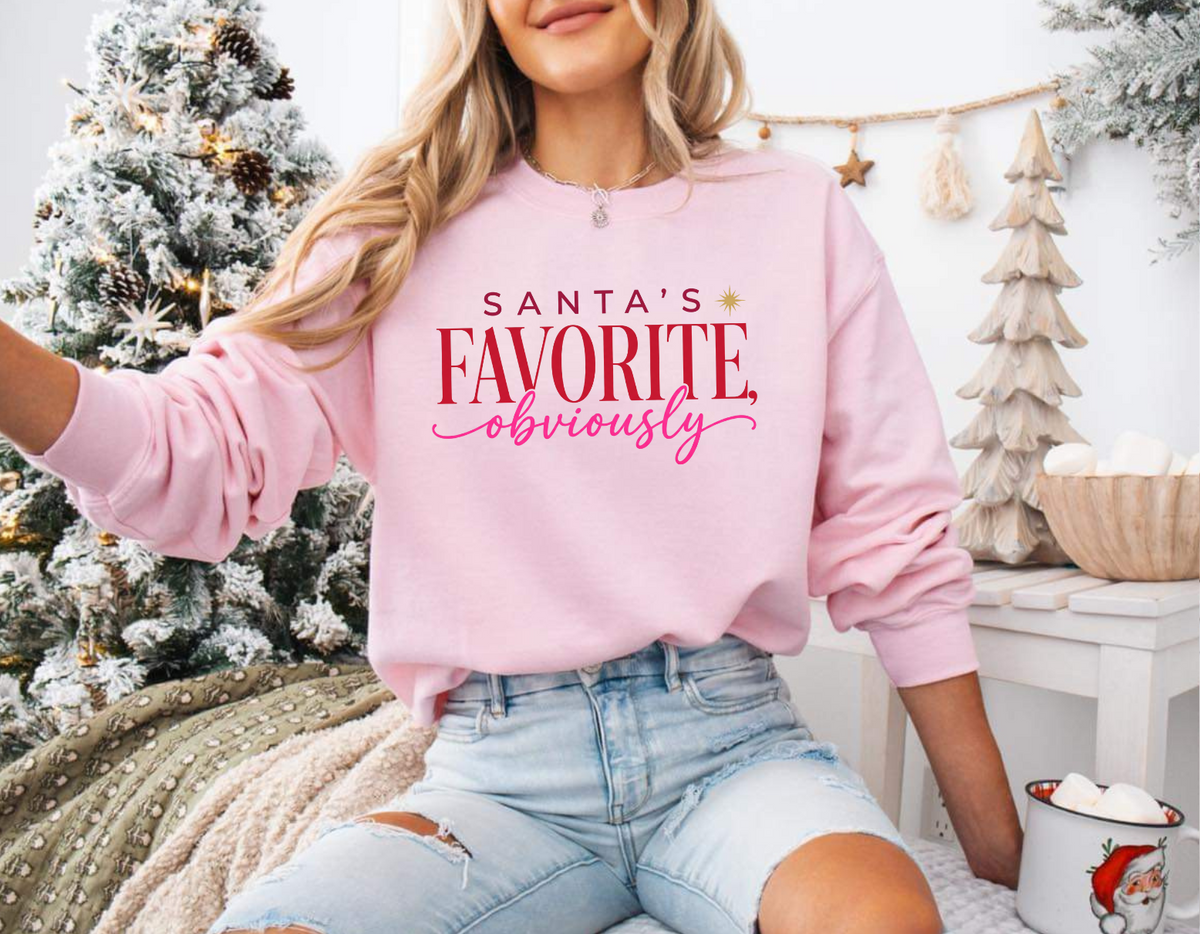 Santa’s Favorite Obviously Crewneck Sweater