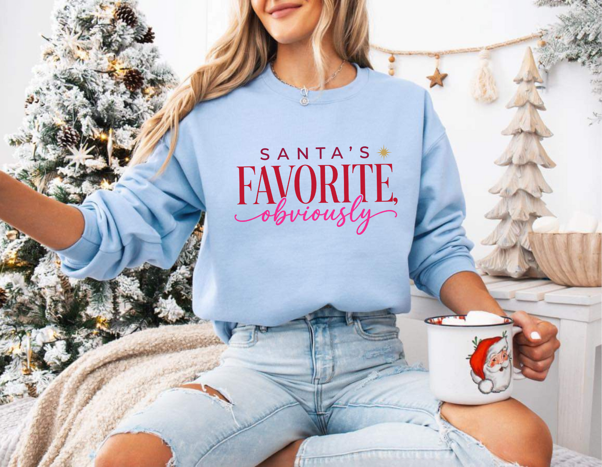 Santa’s Favorite Obviously Crewneck Sweater