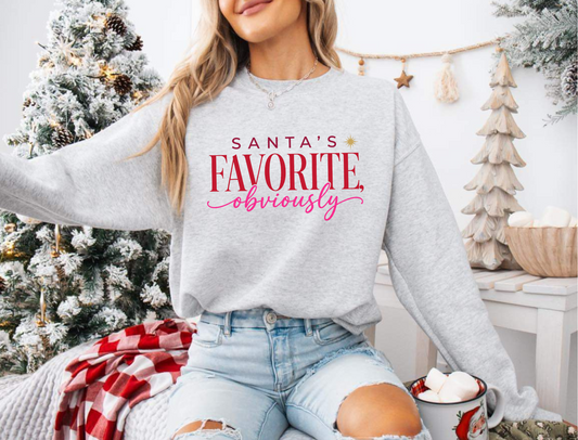 Santa’s Favorite Obviously Crewneck Sweater