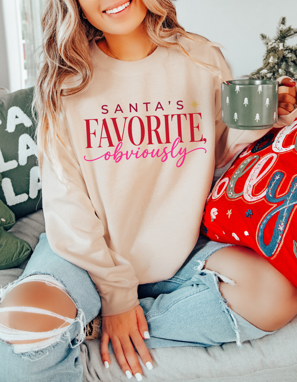 Santa’s Favorite Obviously Crewneck Sweater