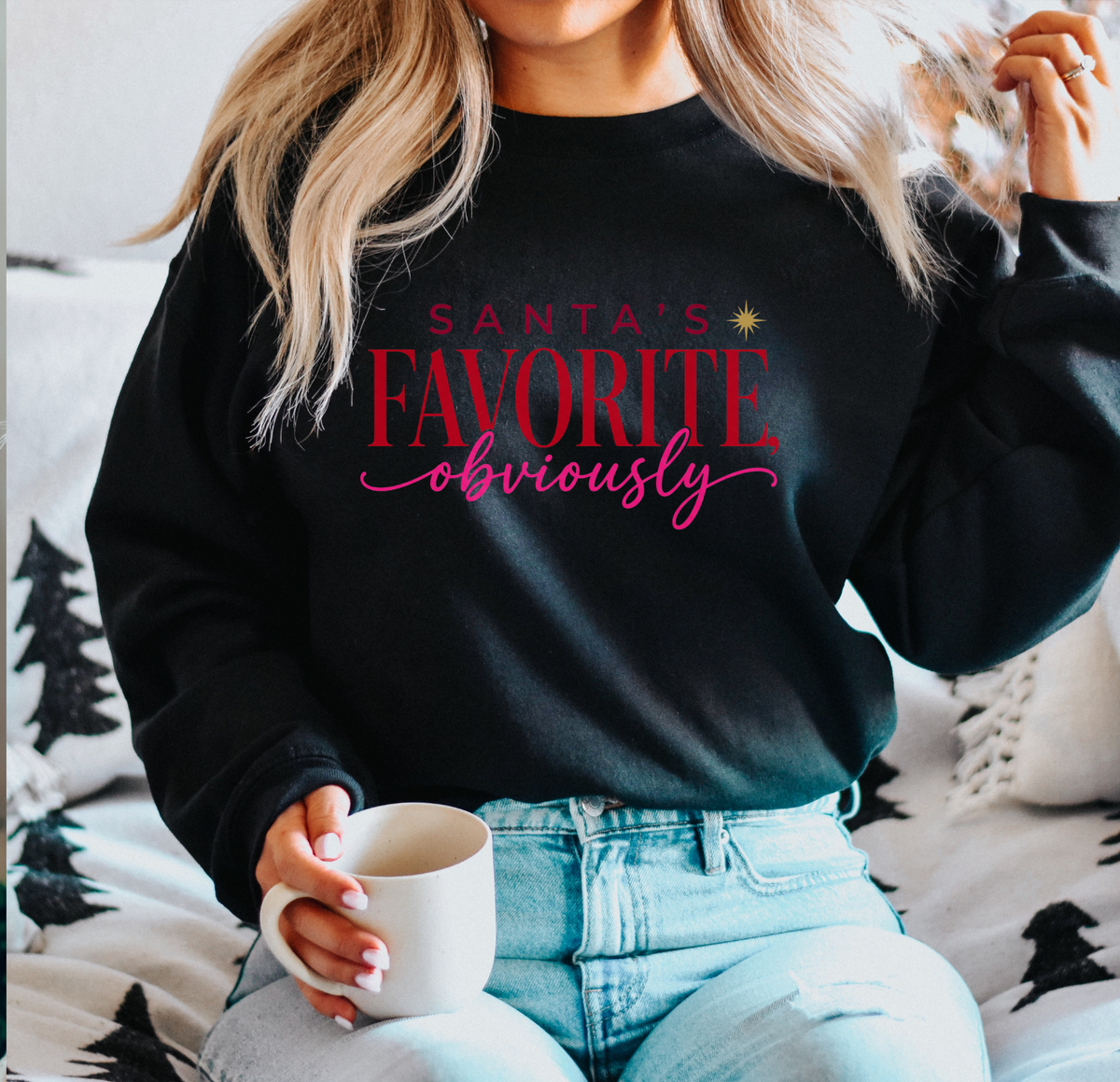 Santa’s Favorite Obviously Crewneck Sweater