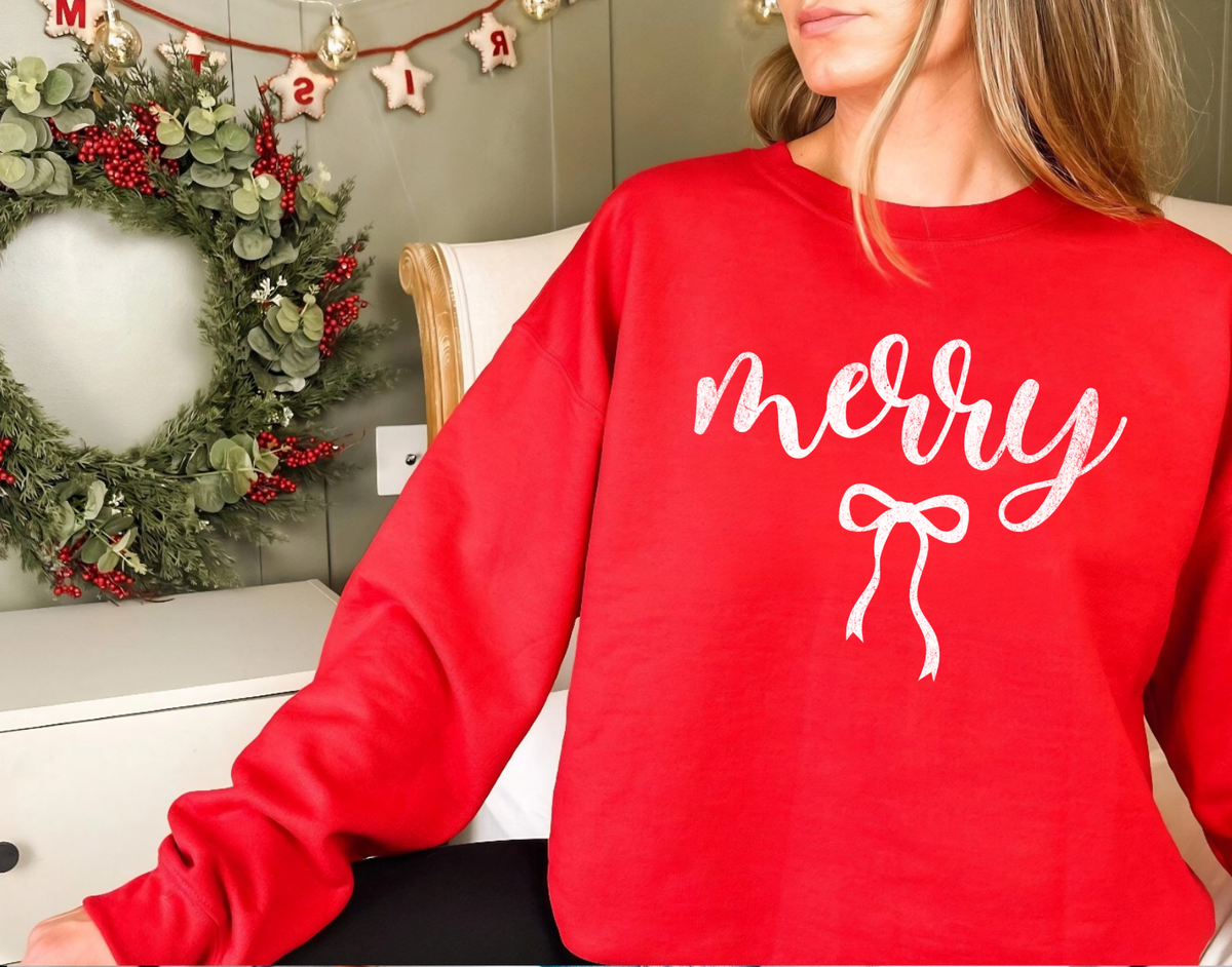 Merry Bow Crewneck Sweater