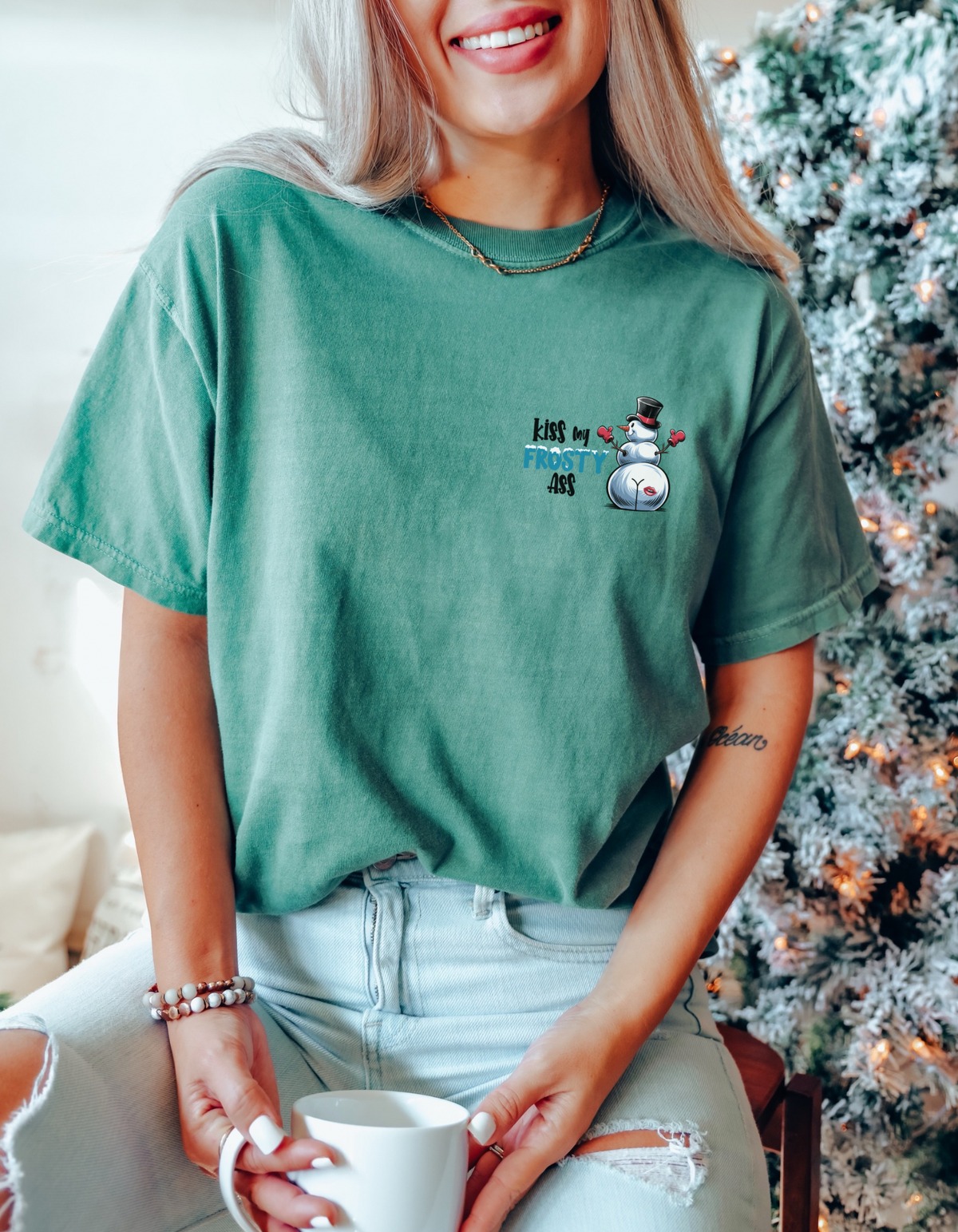Kiss My Frosty Ass Pocket Graphic Tshirt by